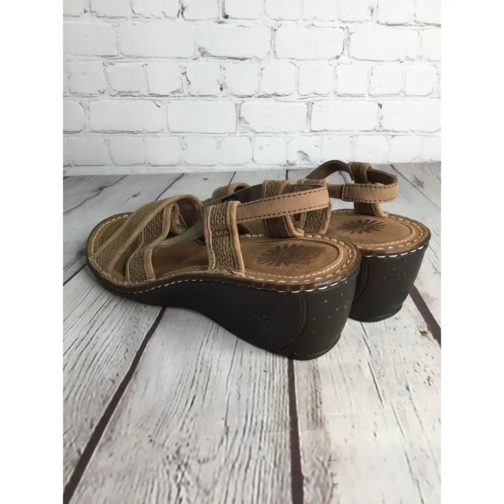 UGG Sandals Women’s  Size 9 ‎ Slingback Jute Wedge Strappy Basket Woven Neutral